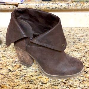 Brown faux leather Booties